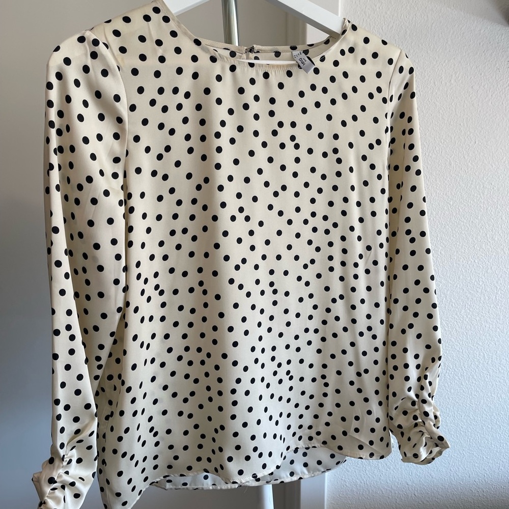 Mango polka dot silk shirt size 4